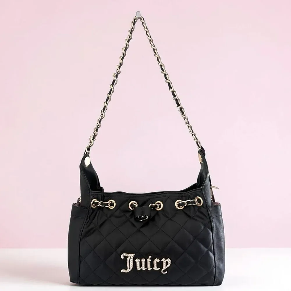 Juicy Couture Black Fashion Icon Large Bucket Bag